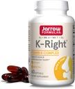 JarrowフォーミュラK-Right - ビタミンKコンプレックス(K1、MK-4、MK-7、D3) - 60サービング(Softgels) - 骨と心臓の健康サポートのための栄養補助食品 - ビタミンK2 MK-7 - グルテンフリー