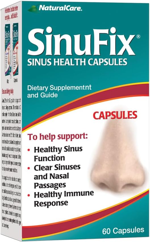 NaturalCare SinuFixのカプセルは、健康なSinus機能、60の計算を促進します