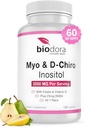 Myo& D-Chiro Inositolサプリメント、 FolateとビタミンD、40〜1比率、DHEAが含まれています、ホルモンバランス、Ovarian機能のヘルプ、給餌ごとの2050mg、120カプセル