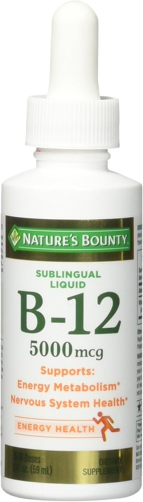 Nature's Bounty B-12 5000のmcgのSublingualの液体エネルギー健康2のoz (5のパック)