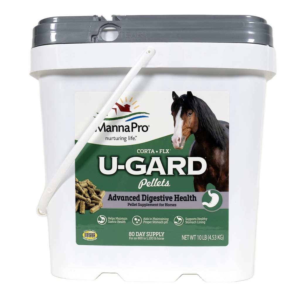 コルタ-Flx U-Gardの餌 - 胃の健康を維持するEquineの消化器サプリメント - 潰瘍の形成を防ぐのに役立ちます - 10 LB