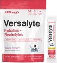 PEScience Versalyteの電解水化のパケット、マグネシウム、タウリン、酸化防止剤、トレースの鉱物が付いている砂糖の自由な電解質の粉-黒いチェリー、30のサービング
