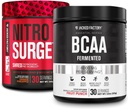 ジャック工場 Nitrosurge シュレッド サーミノーム プリワークアウト オレンジ パイナップル & BCAA フルーツ パンチ ボディ分解、筋肉建物および回復のための