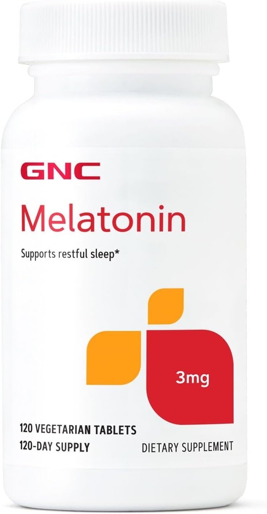 GNC Melatonin 3mgの補足、サポート残りの睡眠、120のサービング