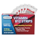 ビタミンB12ストリップ10パック | イージーオーラル分解可能なミント風味ストリップ | 1500 mcgストリップ | VIT B12 舌下溶 | メチルコバラミンB-12ビタミンフォーミュラ | ビーガンフレンドリー&グルテンフリー