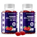 Vitamaticの砂糖はGummyごとのMelatonin 30mgを- 60のサービング- 60の菜食主義者のGummies -非習慣の形成の補足(60の計算(2)のパック)解放します
