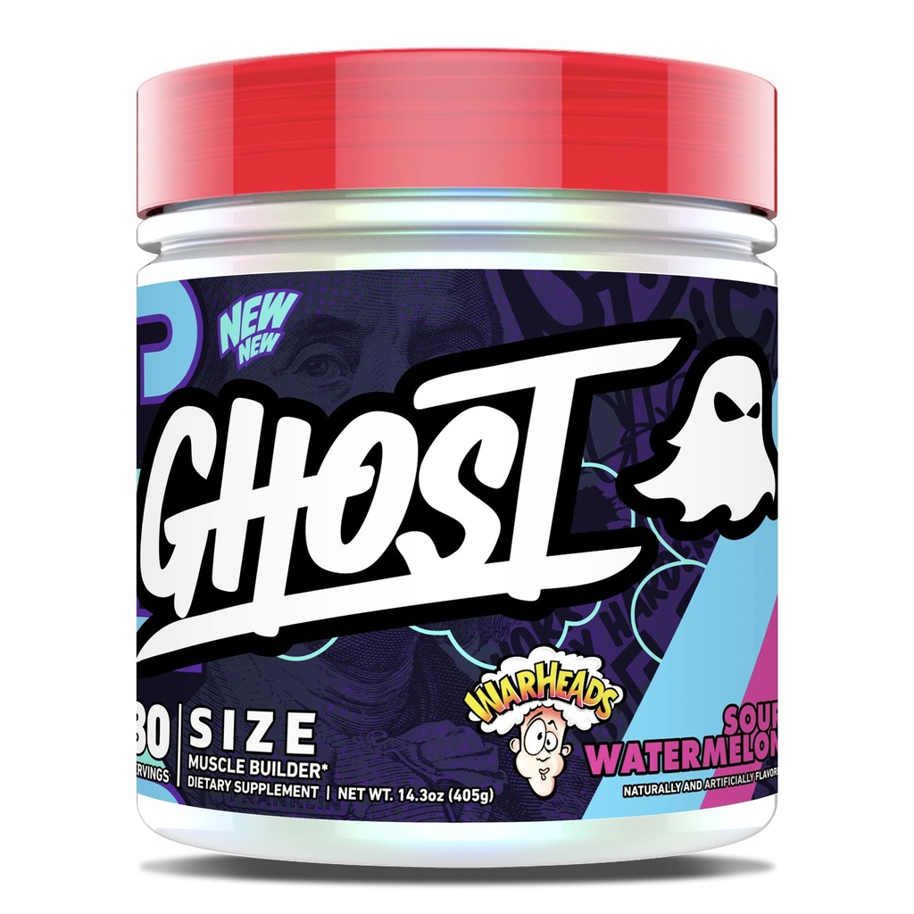 GHOSTサイズV3筋肉ビルダー栄養補助食品 - 源泉サワースイカ、30サービング - 男性と女性のためのサポート筋肉成長と強度の建物 - クレアチン&ベタイン - 砂糖&グルテンフリー