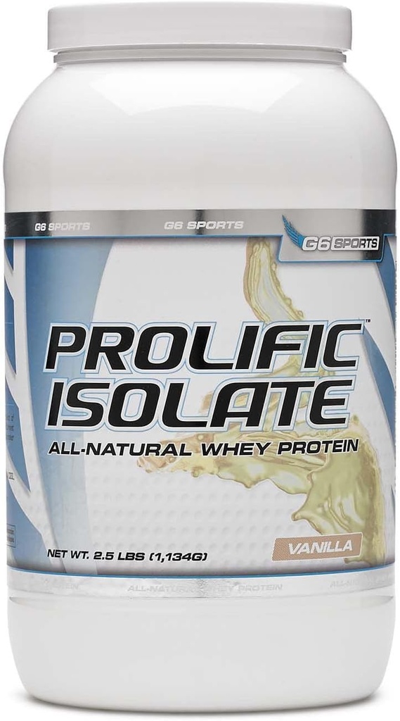 STI G6 Sports Prolific Isolate Whey Protein - Vanilla 2.5 lb(s).