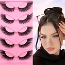 フォックスアイウィッピーアイラッシュ20mmロングキャットアイラッシュエンジェルウィングラッシュフェイクミンク偽目まつげナチュラルルック5ペアパック