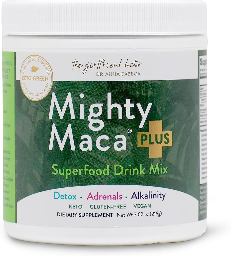 VIDAPURA Mighty Maca Plus by Dr. Anna Cabeca – オーガニックスーパーフードグリーンパウダー毎日エネルギー&バイタリティ, ビーガン&アルカリ, 60 サービング