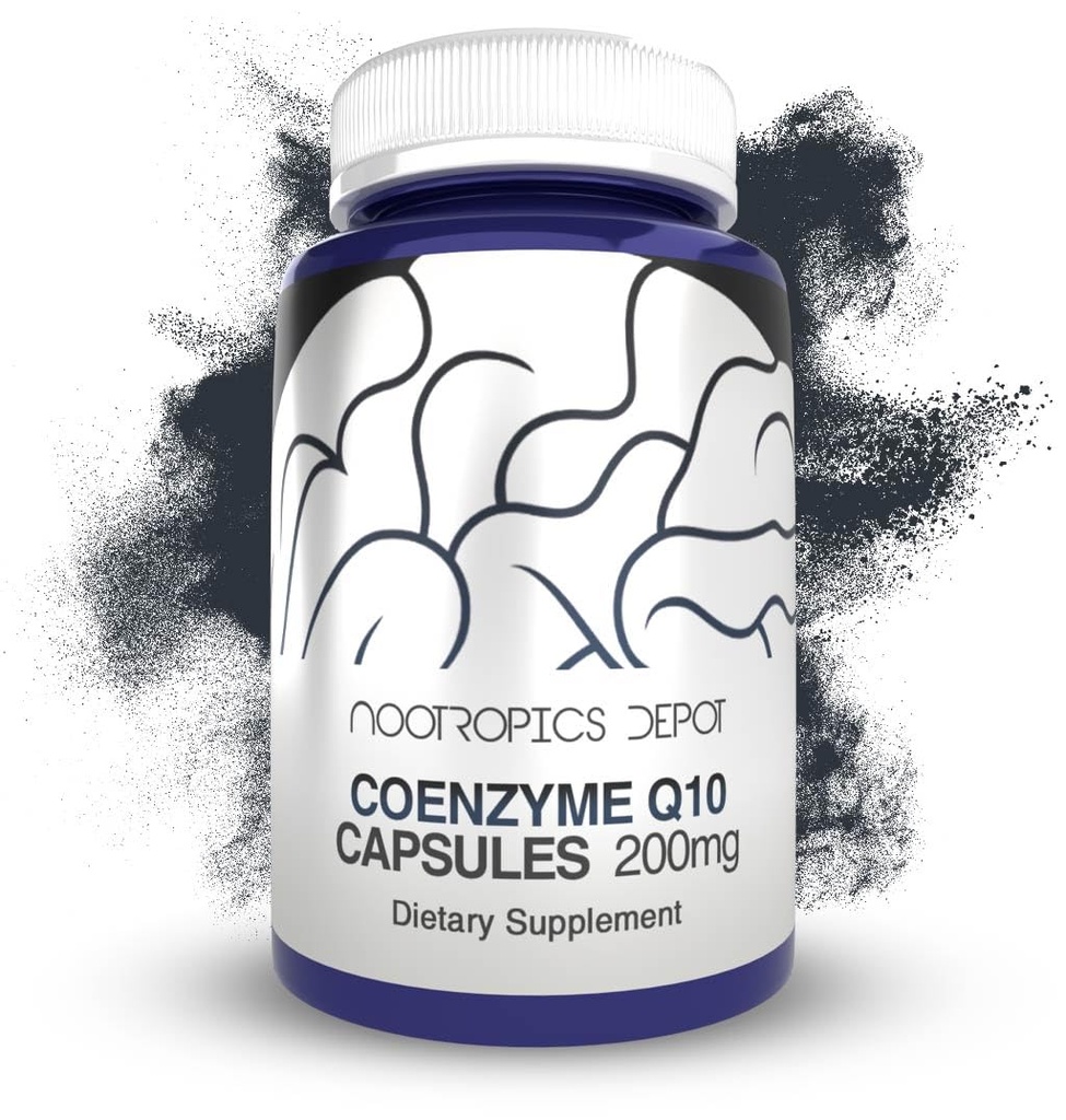 Nootropics Depot CoEnzyme Q10カプセル | 200mg | Ubiquinone | 60カウント | エネルギー・認知・細胞機能