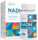 NADH + CoQ10 + D-Riboseの補足は、NAD+を高めます エネルギー、疲労、60のカプセルのための補足