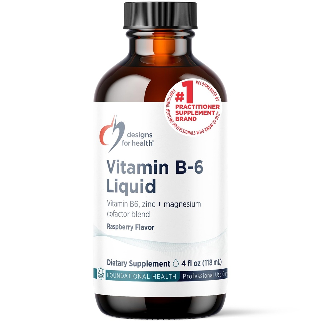 ビタミンB6の液体のための設計 - マグネシウムのキレート+亜鉛補足との50mg B6 - 容易に吸収して下さい+大きいTasting Raspberryの味(24のサービング/4 Fl Oz)