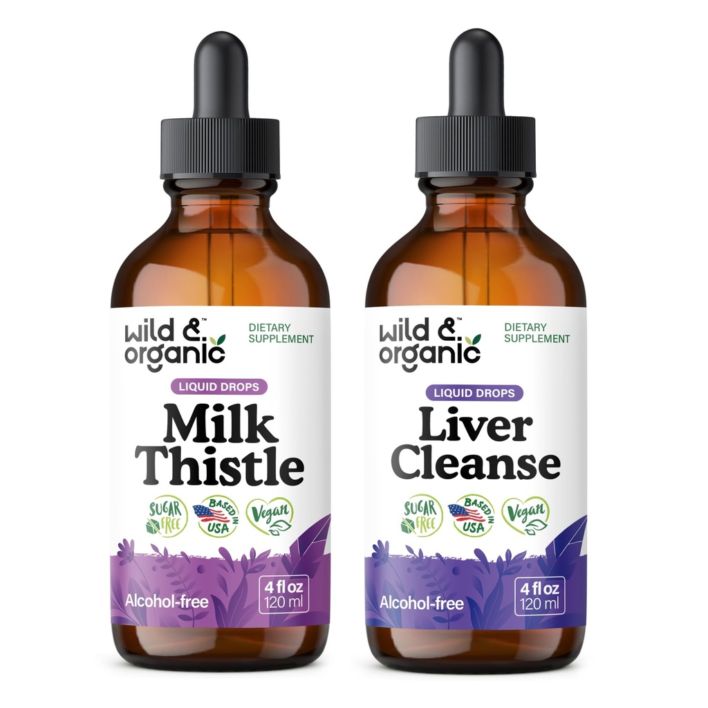 ワイルド&オーガニックミルクアザミ4 fl oz & 肝臓クレンジング チンキ 4 fl oz