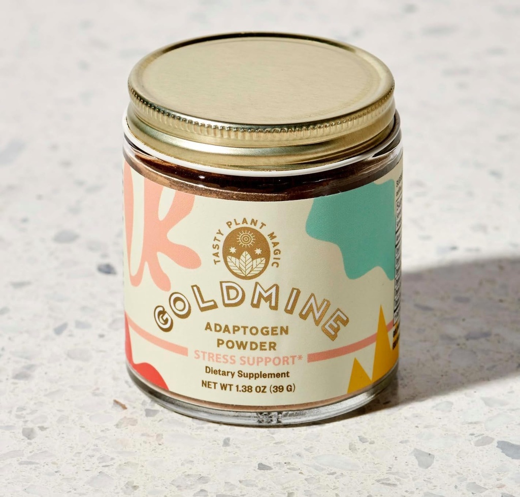 Goldmineの適応物質の適応物質のストレス サポート粉の瓶(1.38 Oz、39のグラム)、Aswagandha