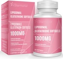 LiposomalのグルタチオンのSoftgels 1500MGのビタミンCの減らされたグルタチオンの補足、よりよい吸収、健康な老化のための非GMOの強力な酸化防止剤、デトックス、免疫の健康、60のSoftgels