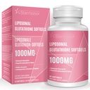 LiposomalのグルタチオンのSoftgels 1500MGのビタミンCの減らされたグルタチオンの補足、よりよい吸収、健康な老化のための非GMOの強力な酸化防止剤、デトックス、免疫の健康、60のSoftgels