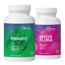 Microbiome Labs RestorFlora Probiotic Supplement、Saccharomyces&Spore-Based Probiotics(50カプセル)+ FODMATE消化酵素は、FODMAP(120カプセル)を破壊するのに役立ちます - 2製品バンドル