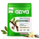 OZIVA Protein & Herbs for Women | 1.1 Lbs (500 gm) with Multivitamins, Curcumin, Shatavari, Tulsi for Improved Metabolism, Hormonal Balance & Skin, Hair Health, バニラアーモンド (1.1 lb)