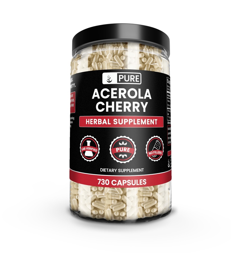 純粋な元の原料のAcerolaのチェリー(730のカプセル)マグネシウムか米の注入口、常に純粋、実験室は確認しました