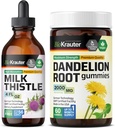 BIO KRAUTER ミルク アザミ 4 Fl. Oz. & Dandelion 60 Gummies
