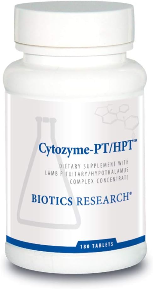 Biotics Research Cytozyme PT HPT Lamb Pituitary Hypothalamus Complex, Supports Function of The Pituitary Gland and Hypothalamus, Adrenal Health, Brain Boost 180 Tablets