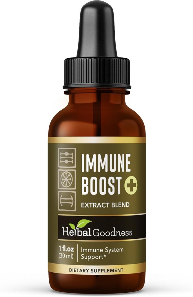 草のGoodnessの免疫力サポート液体1oz –免疫及び腸の健康のための自然な草の補足、大人のための液体のビタミン及び子供、Echinacea、AstragalusおよびGravola - 1本のびん