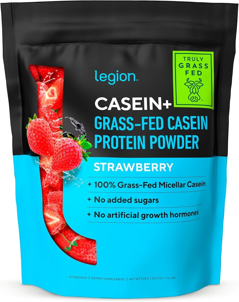 LEGION のカゼインの蛋白質の粉(いちご) - スロー リリースの Micellar 蛋白質の粉 - NonGMO のグルテンフリー及び自然に草供給された牛からのカゼインの粉