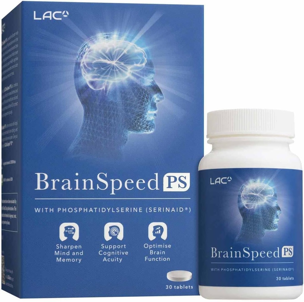 LAC BrainSpeed PS | Gingko Biloba追加配合のBrain Supplement | メモリ、メンタル・アラート、脳機能(30錠)対応