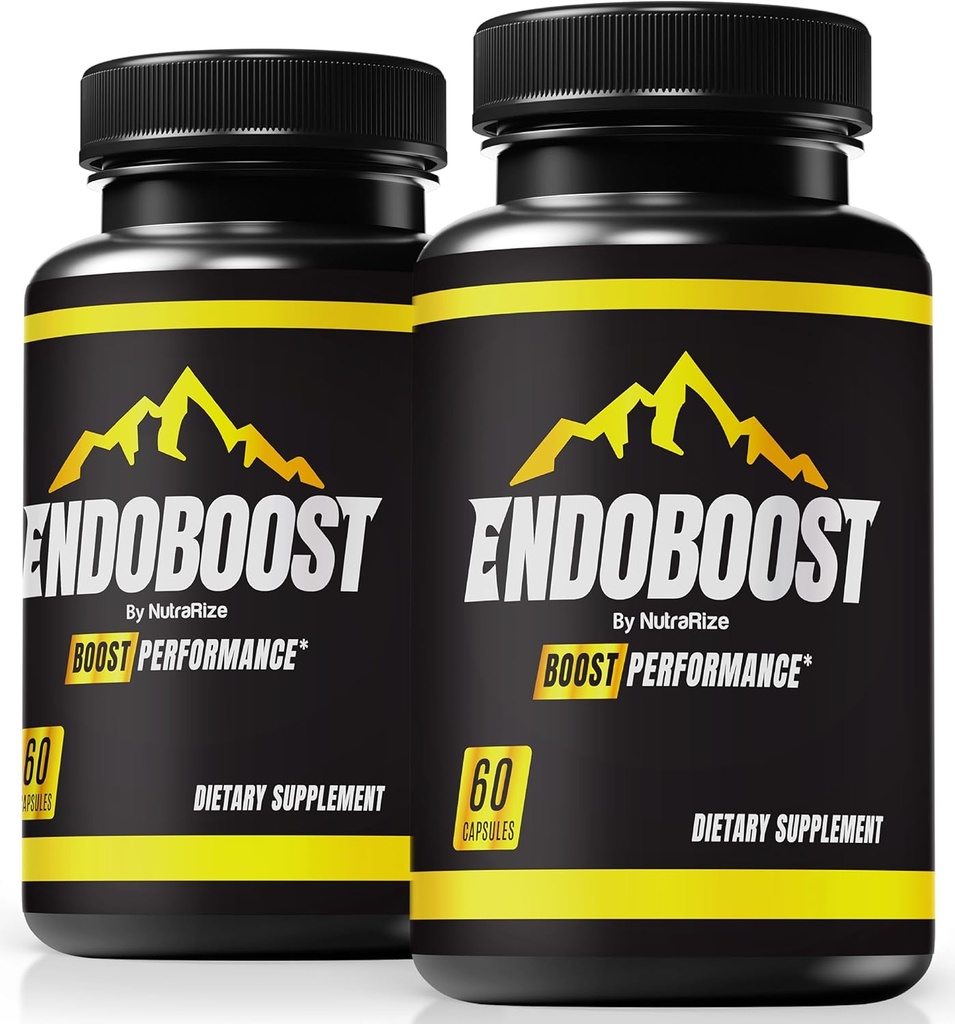 NutraRize (Pack of 2 Endoboost for Men - (Official) Endoboost Male Performance, Supplements, Capsules, Endobost Reviews for Health Pills Pro Advanced Formula (120 Capsules)