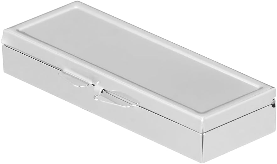 Healifty箱の丸薬の収納ケースの薬のオルガナイザー週刊ステンレス鋼の7日の丸薬の箱の毎日の丸薬のオルガナイザーの丸薬の貯蔵容器の薬のオルガナイザーの赤面旅行正方形