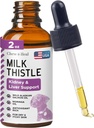 Milk Thistle for Dogs Liver Support - 2 oz Liquid Milk Thistle Supplement for Kidney and Liver Support - with Wild Alaskan Salmon Oil and Moringa Oil - Made in USA