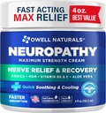 Owell Naturals Neuropathy Nerveリリーフクリーム、最大強度、グリースレス、天然成分アルニカ、アロエベラ、MSM、ビタミンB6フィート、手、足、足の不快感、4 Fl Oz(パッケージ1)