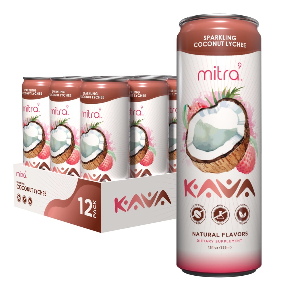 MITRA-9植物飲料-カバの根のエキスが付いているココナッツLycheeの点火のカバの飲み物-気分の増強物-基づく植物-自然なカルム及び明白を促進して下さい(12 Fl. Oz) (12)