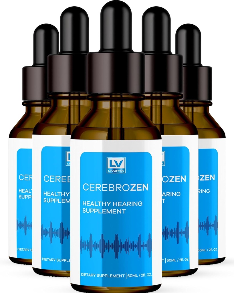 5パック - Cerebrozen Ear Drops - Cerebrozen、Cerebrozen 24, Cerebrozen 360 補聴器、Cerebrozen Drops、Cerebrozen Liquid、Cerebrozen Drops for Ear、5ヶ月間の5ボトル