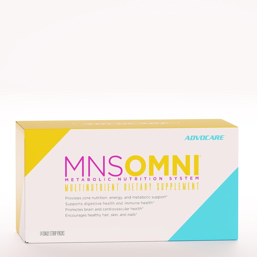 AdvoCare MNS Omni - 免疫、消化および心血管の健康をサポートするためのプレミアム栄養補助食品* - エイド健康な髪、ネイル&スキン* - ビタミン&プロバイオティクス - 14毎日のストリップパックが含まれています