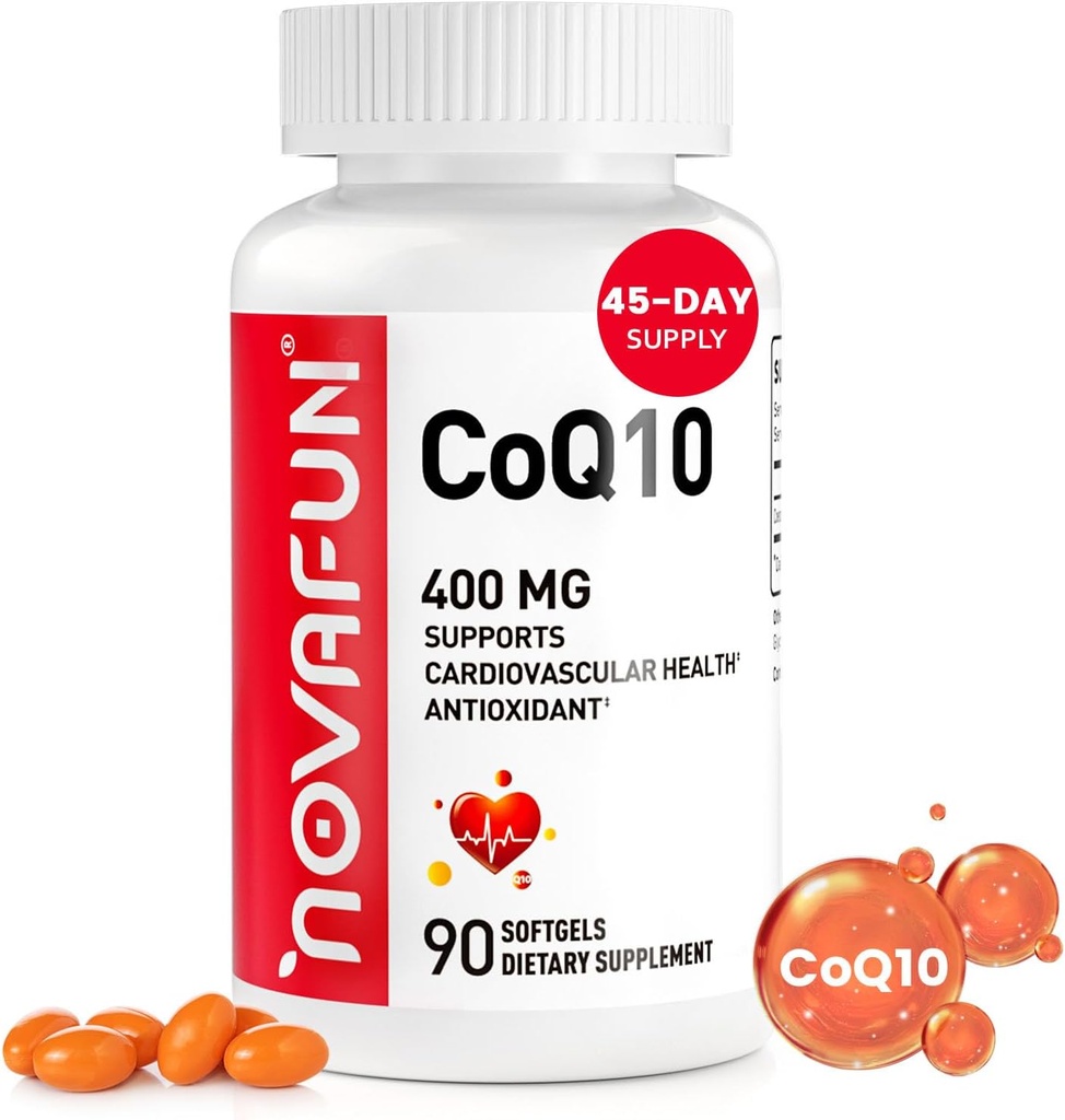ココナッツMCTオイルが付いているCoQ10-400mg-Softgels、中心の健康及びエネルギー生産、90の計算、45日の供給のための高い吸収の補酵素Q10の補足