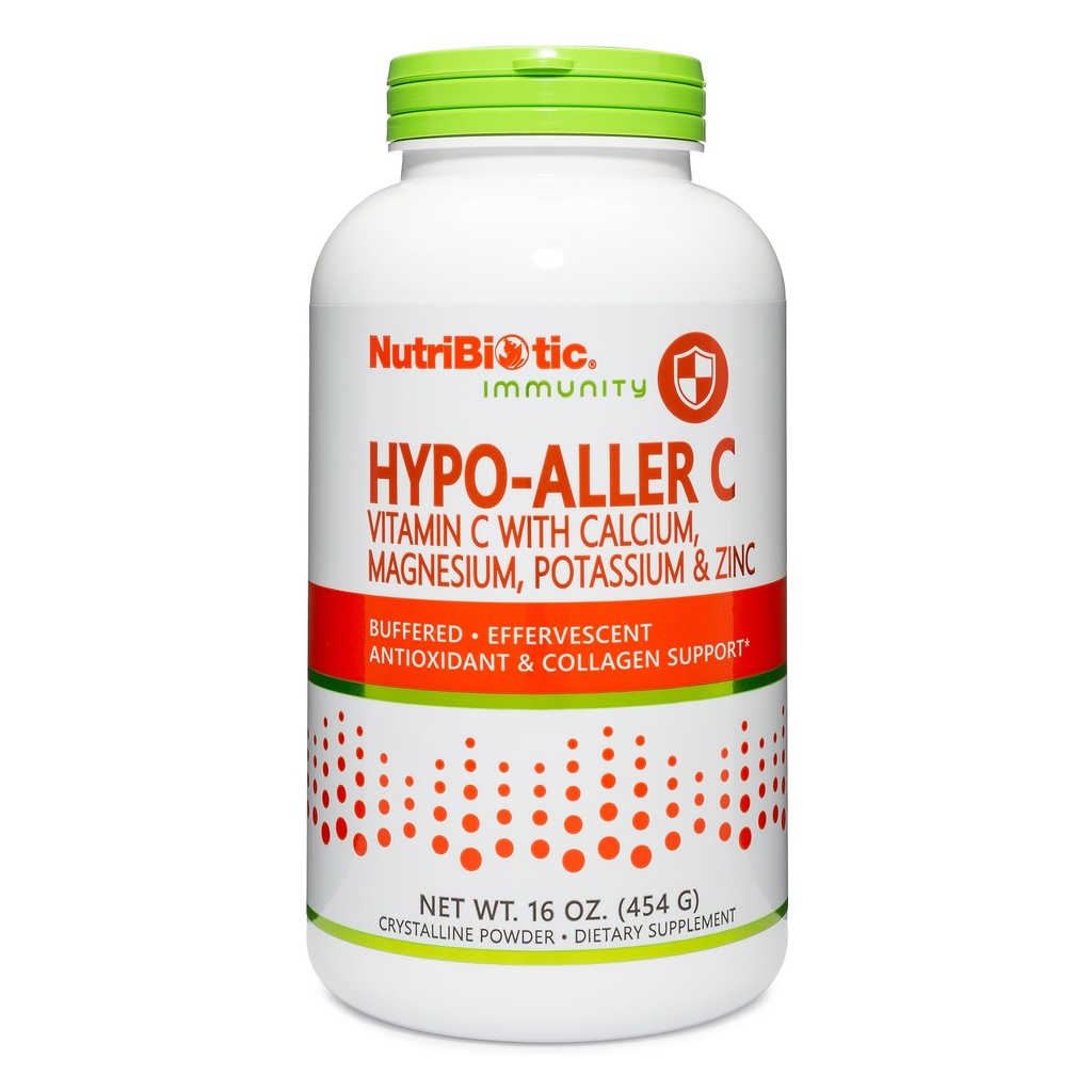 NutriBiotic - Hypo-Aller C パウダービタミン C & ミネラル 16 Oz | 1300 Mg ビタミン C 抗酸化剤・コラーゲンサポート | カルシウム・マグネシウム・亜鉛・カリウム配合 | グルテンフリー