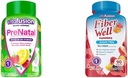Vitafusion PreNatal Gummy Vitamins、ラズベリーLemonade Flavored、女性&ファイバーウェルシュガーフリーファイバーサプリメント、ピーチ、イチゴ、ブラックベリー風味のビタミン