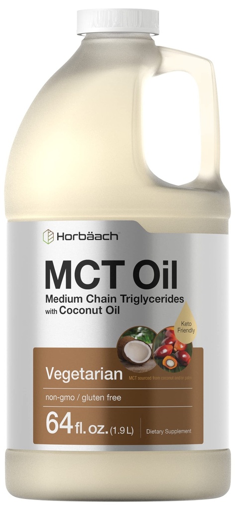 ホアハチ MCT オイル 64 オンス | 100% ピュア | コーヒー、紅茶、ジュース、液体とブレンド | 値サイズ 不燃式 | ケト、ベジタリアン、非GMO、グルテンフリー