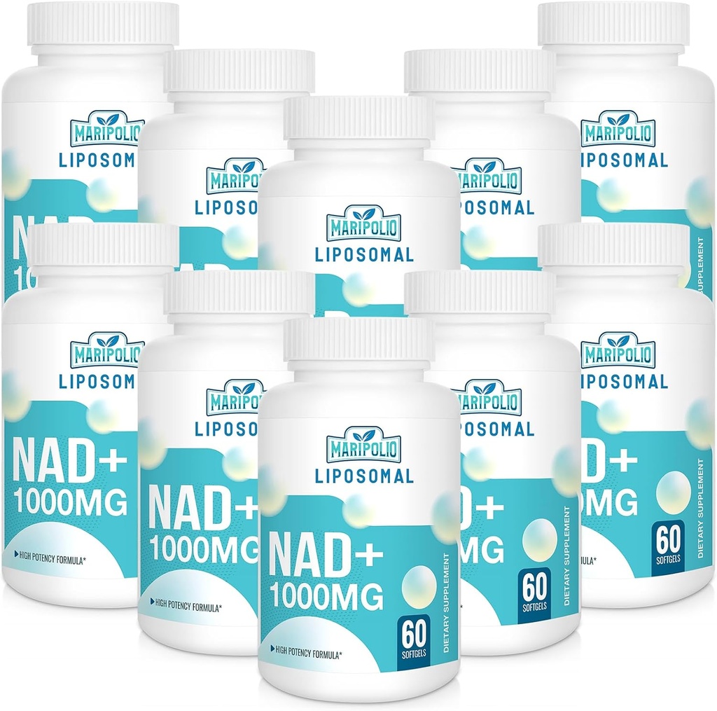 リポソームNAD+サプリメント1000mg   最大のNAD Pontecy | マックス吸収 | 純粋なNADサプリメント | エネルギーと DNAの修理、老化の防衛、脳機能 | 600 Softgels