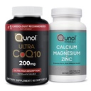 Qunol CoQ10 200mgのSoftgelsの超高い吸収の補酵素Q10の補足- 2か月の供給-カルシウム、マグネシウム及び亜鉛、270の計算が付いている1つのタブレットの60の計算マグネシウム3