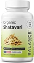 有機性Shatavari 1200mg、60カプセル - 乳化サポートビタミン、女性のためのホルモンバランス、アスパラガスRacemosusの根