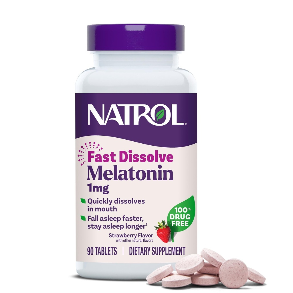 Natrolの速い分解のMelatonin 1のmgの大人のための睡眠サポート