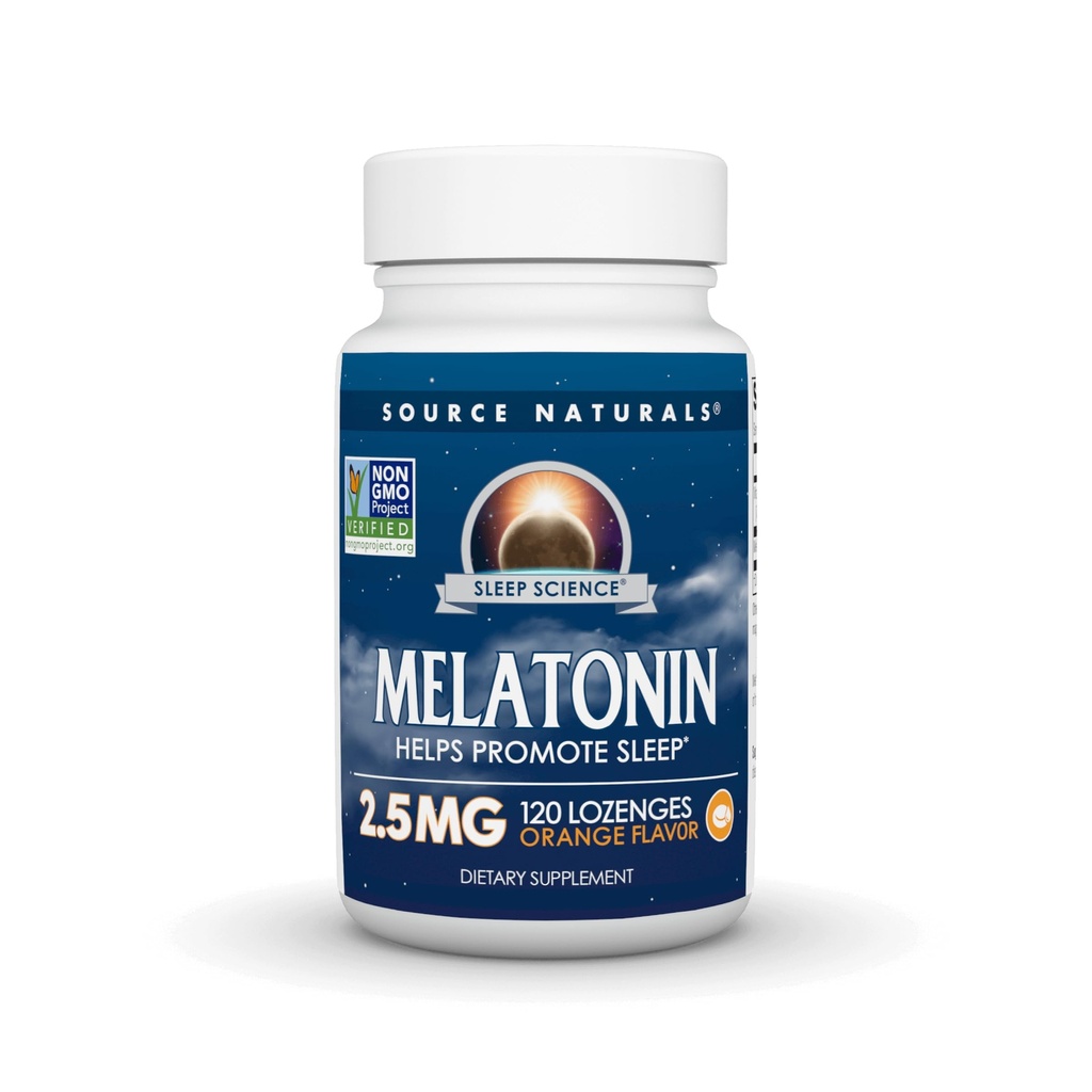 源のNaturalsのMelatonin 2.5のmg - 120のオレンジはLozengesを風味付けしました