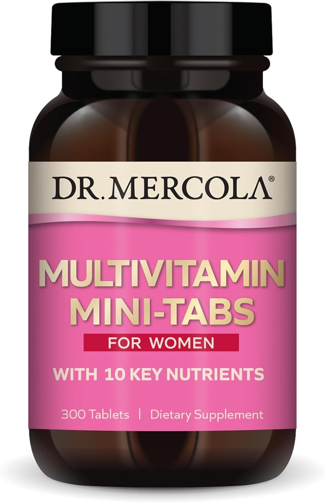 女性のためのMercola Multivitamin Mini-Tabs博士、30のサービング(300錠)、10の主要な栄養素、サポート最適女性の健康、非GMO