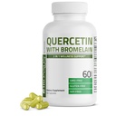 Bronson Quercetin with Bromelain 2 in 1ウェルネスサポート、非GMO、60カプセル