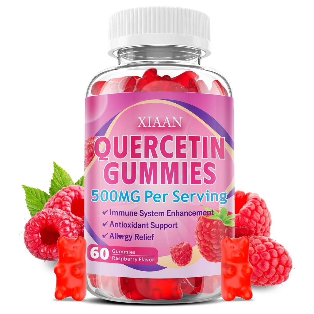 Quercetinは子供及び大人のための500mg、Bromelain亜鉛ビタミンCおよびD3サポートAntioxidant及び免疫システム健康、Raspberryの味60の計算の有機性ケルセチンの補足を補います