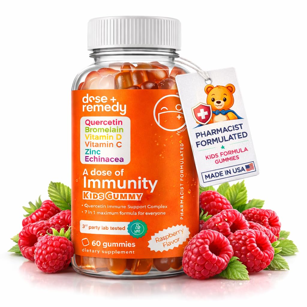 ビタミンB複合体、ビタミンC、亜鉛、ビタミンD、ケルセチンBromelain、Echinacea - 60のカウントで子供のための子供の免疫サポートガミー - 毎日の免疫ブースターサプリメントケルセチンガミー