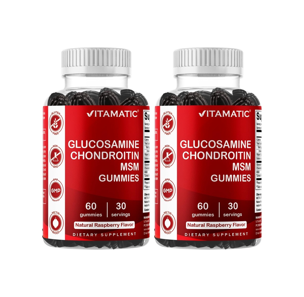 MSM&ビタミンEとVitamaticグルコサミンコンドロイチングミ - 共同サポート - 60ペクチンベースのグミ - 2のパック(合計120カウント)